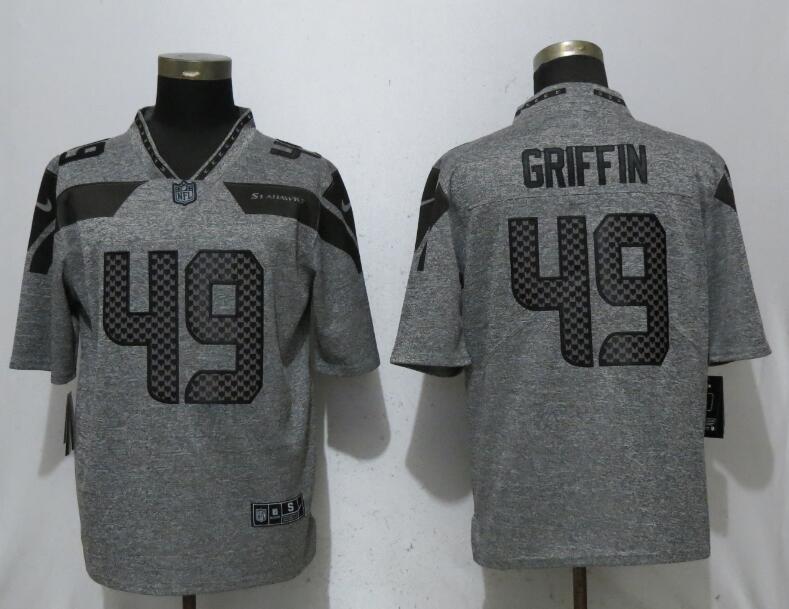 Men Seattle Seahawks #49 Griffin Gray Vapor Untouchable Stitched Gridiron Limited Nike NFL Jerseys